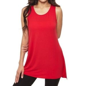 Simon Chang Red thin sweater tank